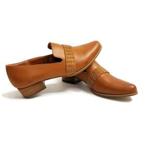 Amelia Grace Tammy Studded Brown Loafers Size 7